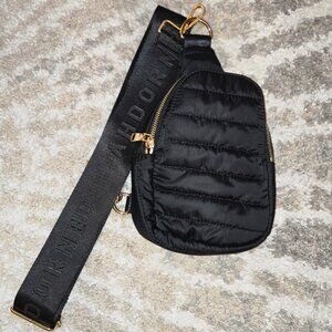Ah Dorned Eliza Quilted Puffy Black Sling NWOT
